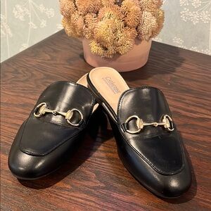 Catherine Malandrino Mules with Gold Accents